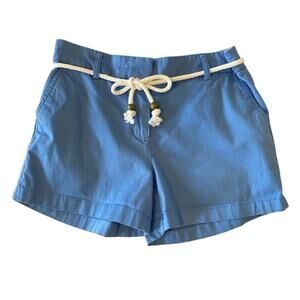 British Khaki Blue Flat Front Chico Shorts - Size 6